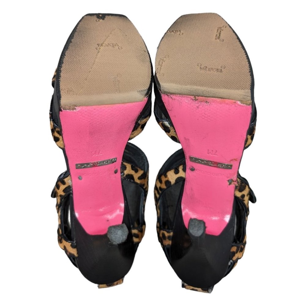 Betsey Johnson Caimile Platform Heels Womens Leopard Print Open Toe Size 7 - Picture 10 of 16